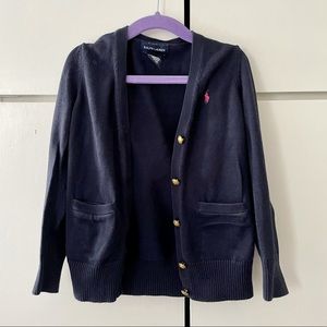 Ralph Lauren Cardigan Navy Blue with Buttons
